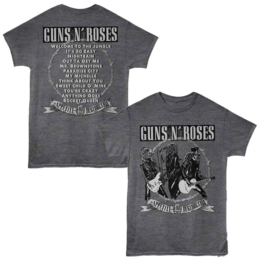 GUNS N ROSES - (デビュー 40周年 ) - Appetite Songs / バックプリントあり